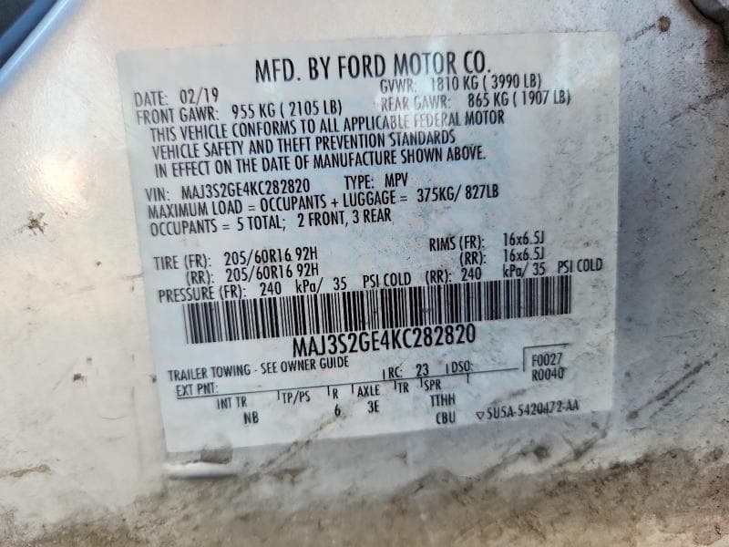 2019 FORD ECOSPORT SE 12