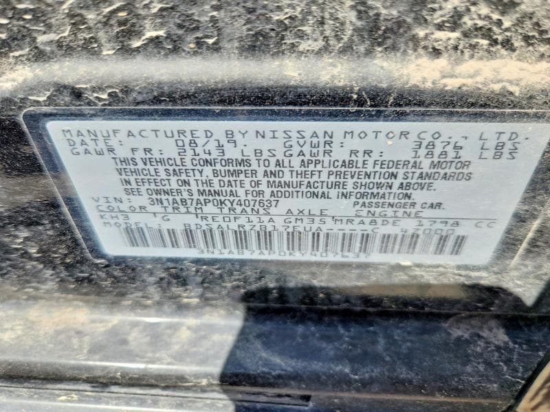 2019 NISSAN SENTRA SR 12