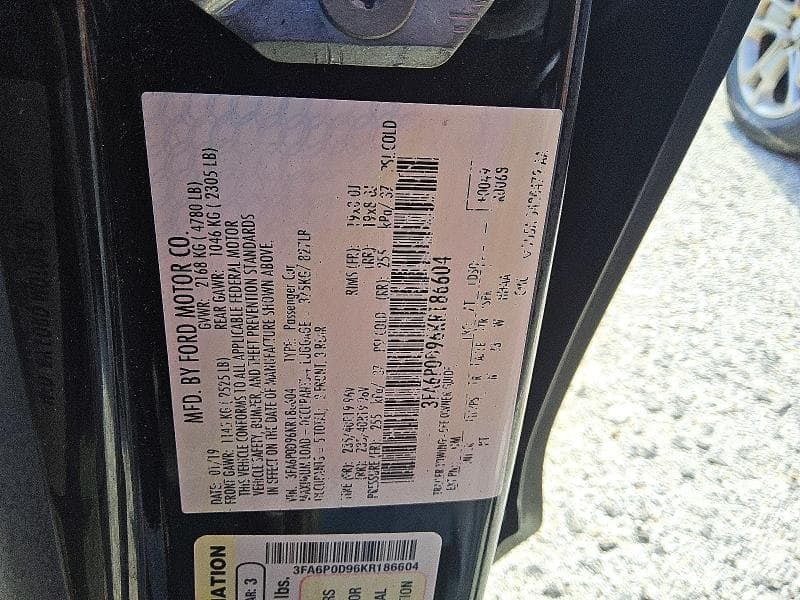 2019 FORD FUSION TITANIUM 12