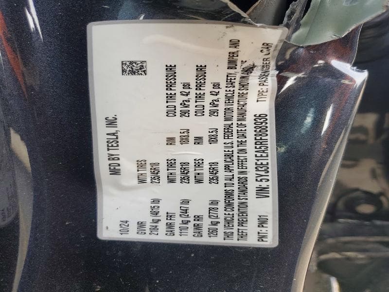 2024 TESLA MODEL 3 13