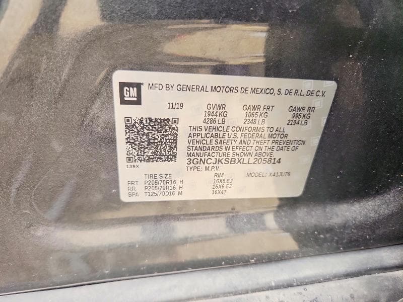 2020 CHEVROLET TRAX LS 14