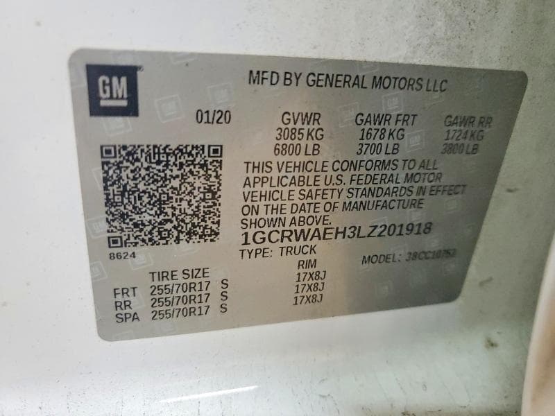 2020 CHEVROLET SILVERADO C1500 12