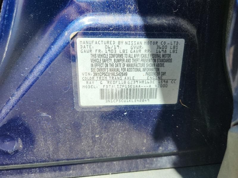 2019 NISSAN KICKS SV 12