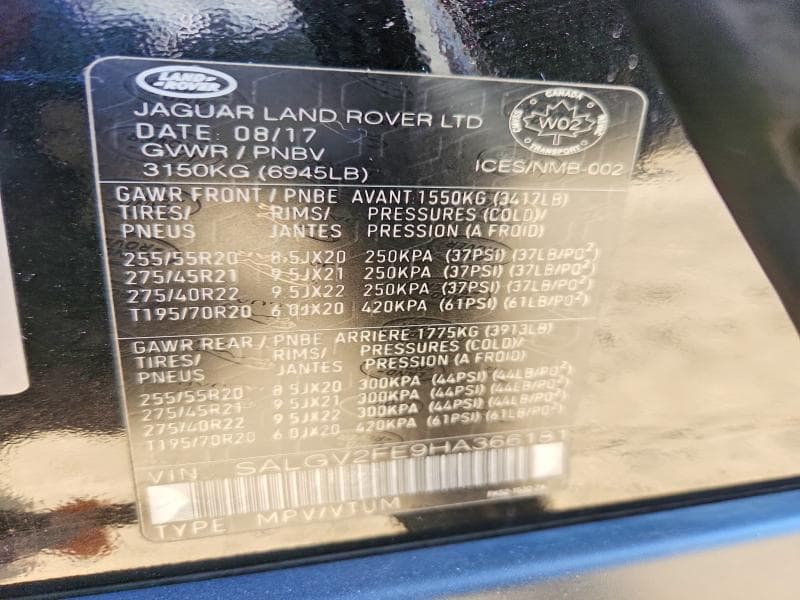 2017 LAND ROVER RANGE ROVER AUTOBIOGRAPHY 14