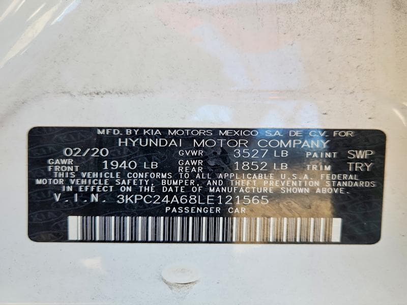 2020 HYUNDAI ACCENT SE 12