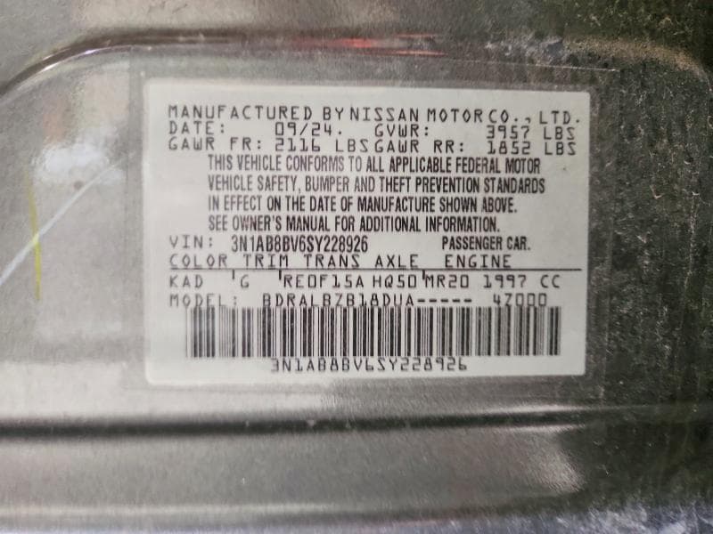 2025 NISSAN SENTRA S 12