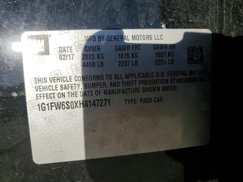 2017 CHEVROLET BOLT EV LT 14