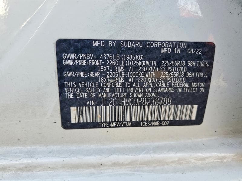 2023 SUBARU CROSSTREK LIMITED 13