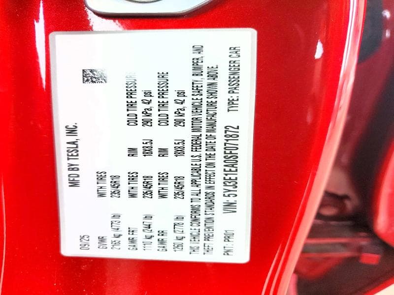 2025 TESLA MODEL 3 13