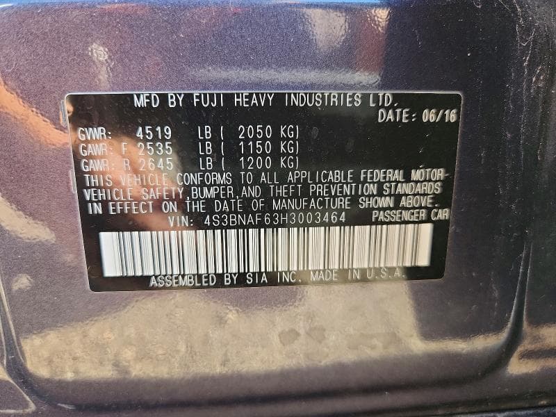 2017 SUBARU LEGACY 2.5I PREMIUM 13