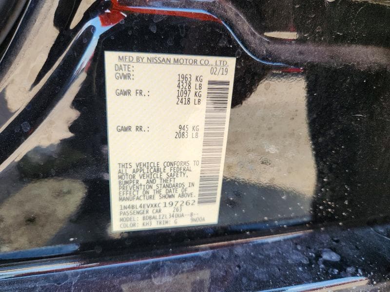 2019 NISSAN ALTIMA SL 13