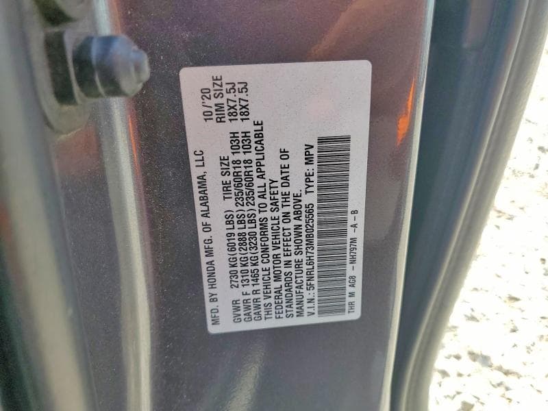 2021 HONDA ODYSSEY EXL 13