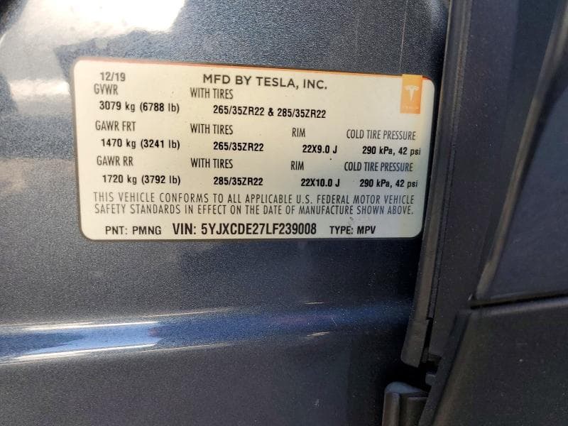2020 TESLA MODEL X 12