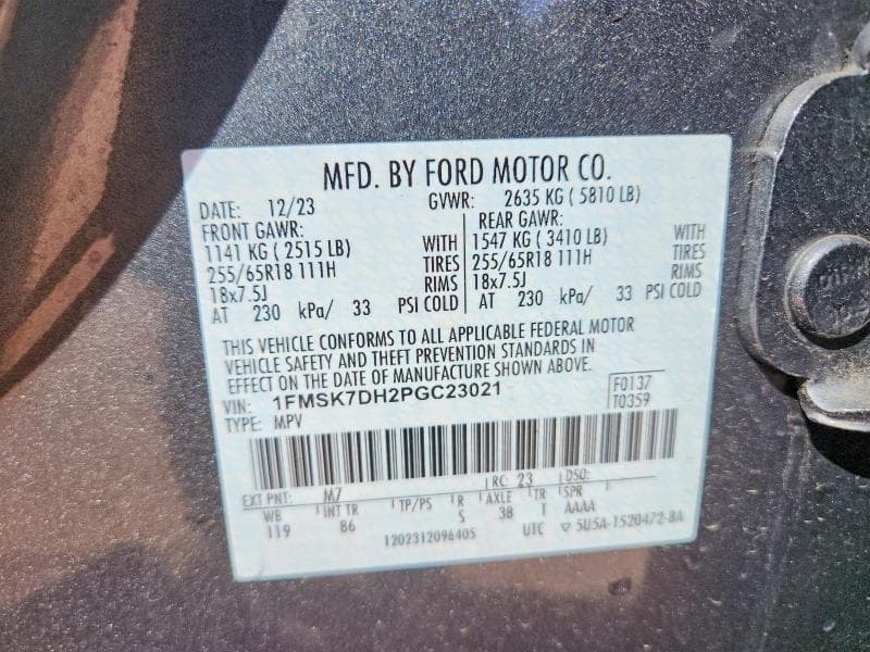 2023 FORD EXPLORER XLT 14