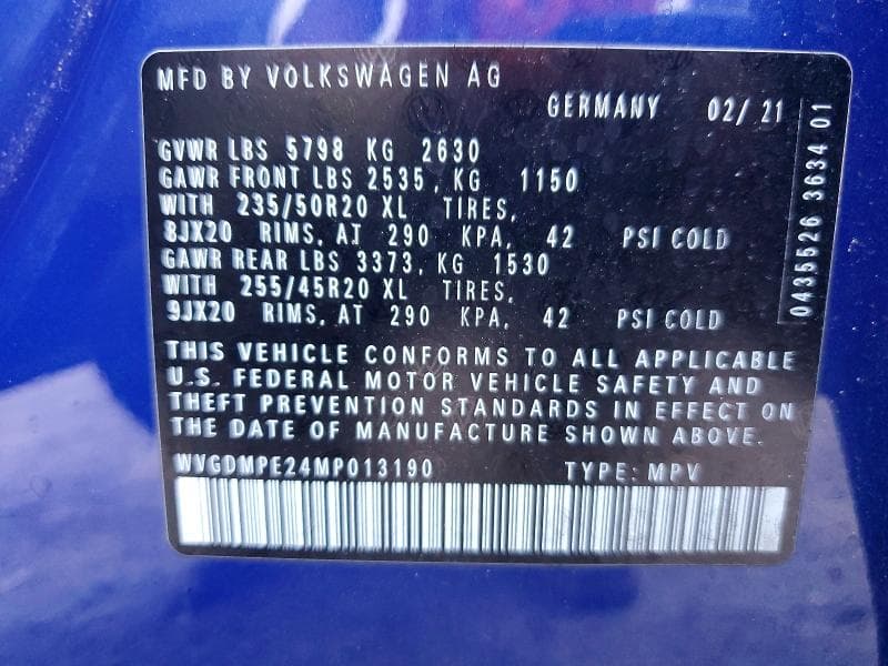 2021 VOLKSWAGEN ID.4 FIRST EDITION 14