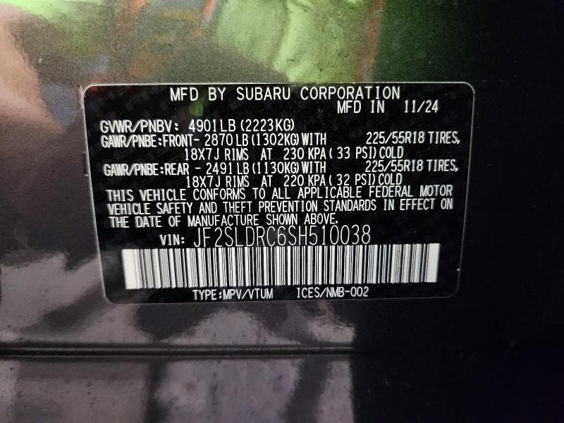 2025 SUBARU FORESTER LIMITED 14