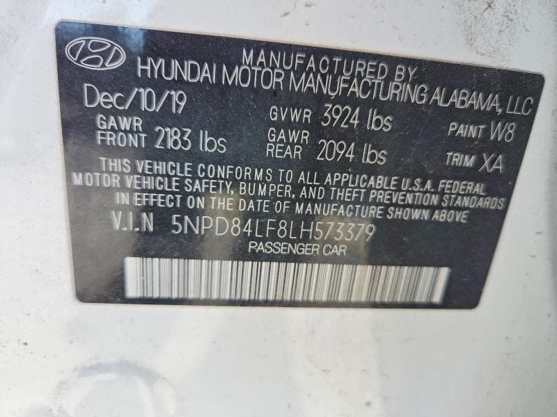 2020 HYUNDAI ELANTRA SEL 12