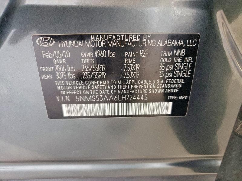2020 HYUNDAI SANTA FE LIMITED 2.0T 13