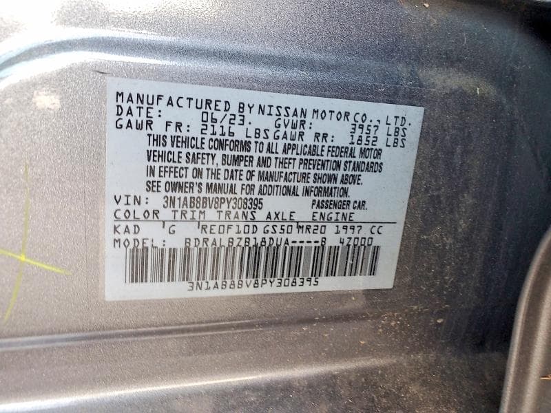 2023 NISSAN SENTRA S 12