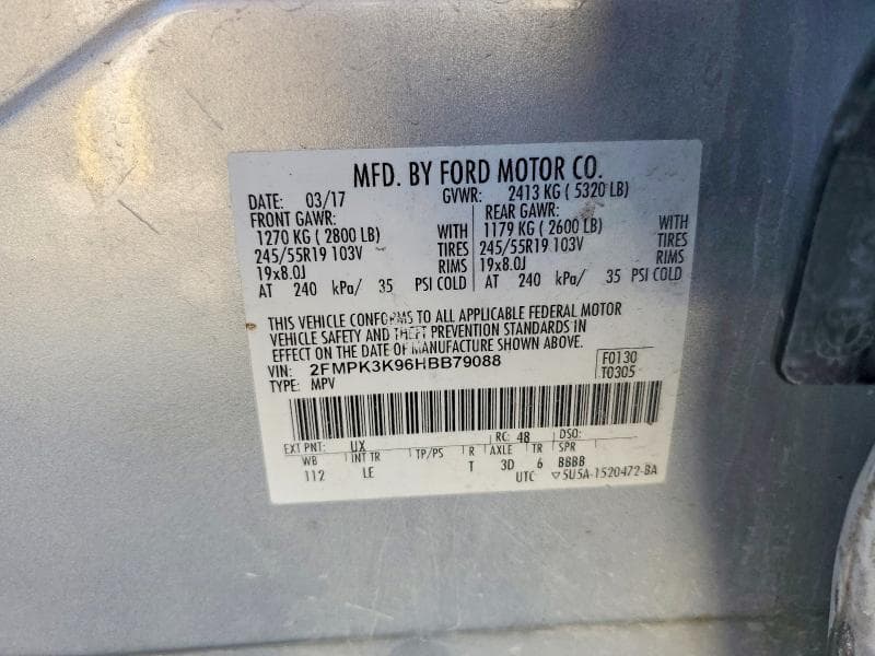 2017 FORD EDGE TITANIUM 14