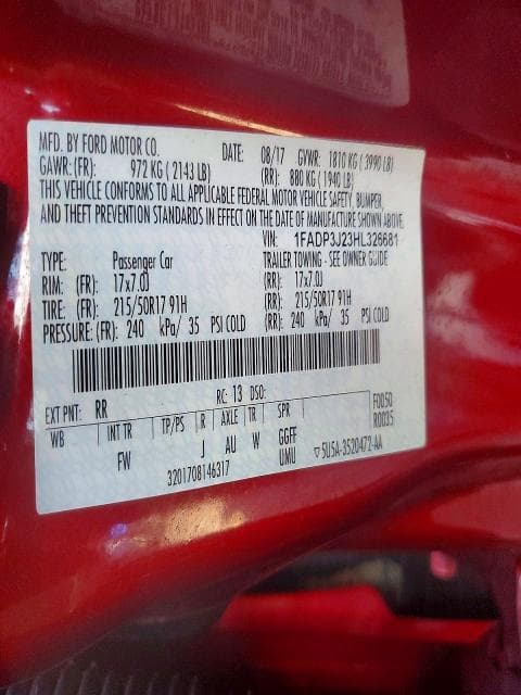 2017 FORD FOCUS TITANIUM 12