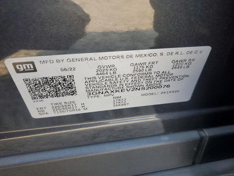 2022 CHEVROLET EQUINOX LT 13