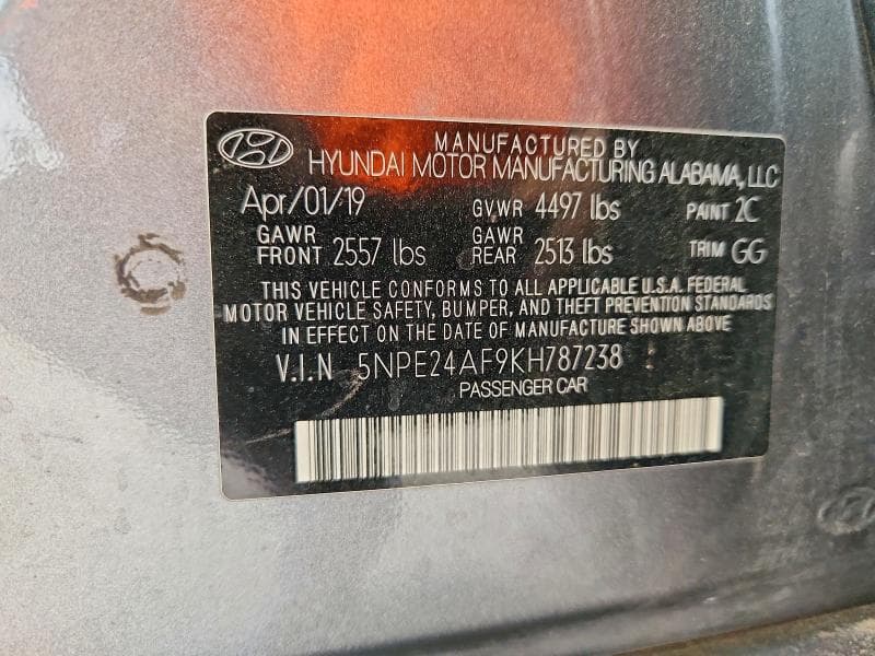 2019 HYUNDAI SONATA SE 12