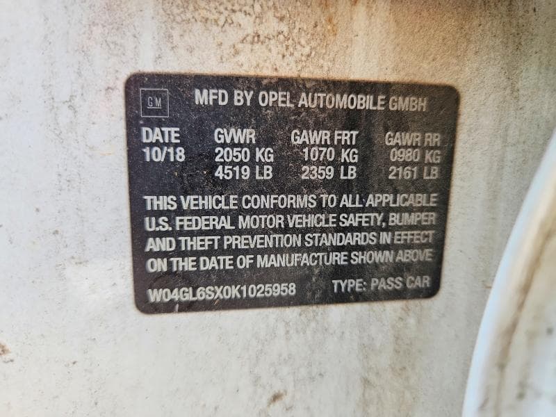2019 BUICK REGAL PREFERRED 12