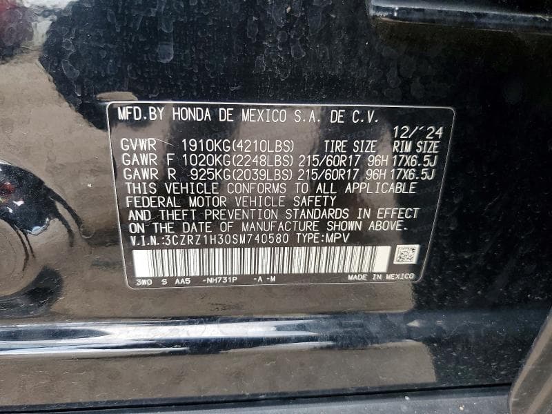 2025 HONDA HR-V LX 13