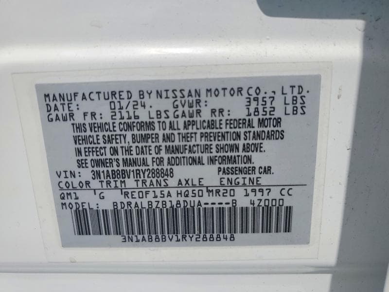 2024 NISSAN SENTRA S 13