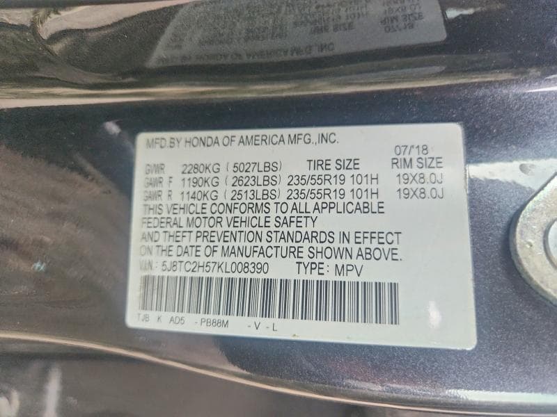 2019 ACURA RDX TECHNOLOGY 13