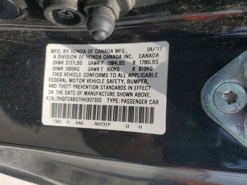 2017 HONDA CIVIC LX 12