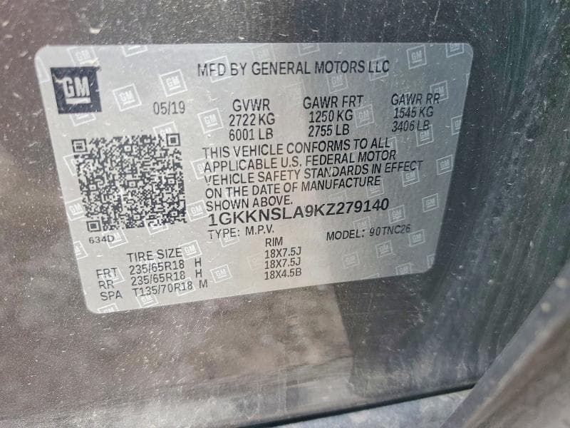 2019 GMC ACADIA SLE 14
