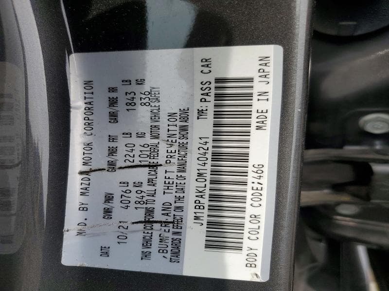 2021 MAZDA 3 SELECT 12