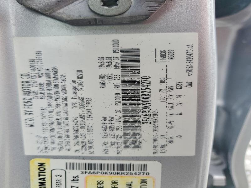 2019 FORD FUSION TITANIUM 12