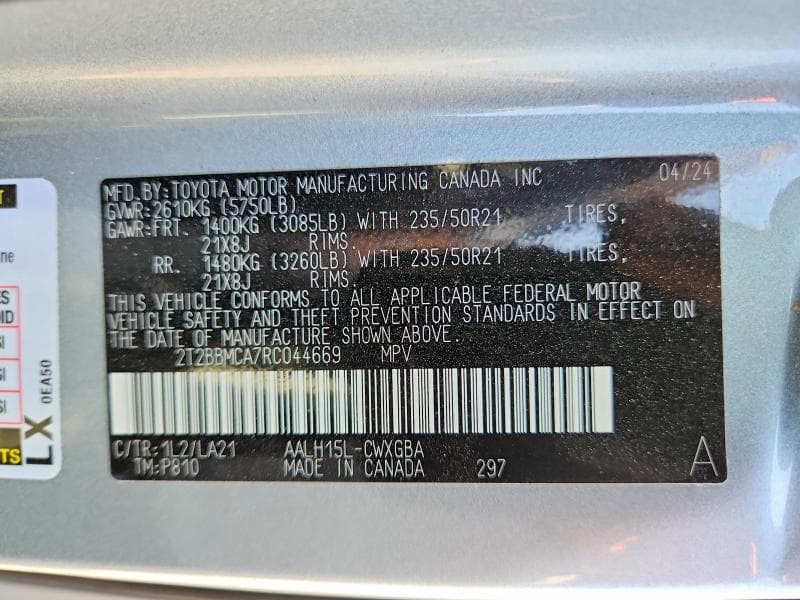 2024 LEXUS RX 350H LUXURY 13