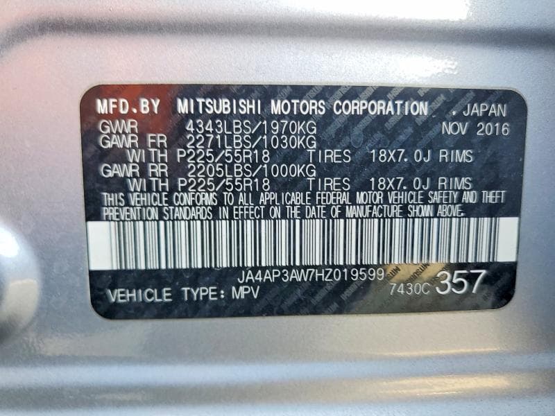 2017 MITSUBISHI OUTLANDER SPORT ES 14