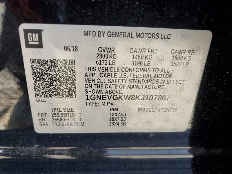 2019 CHEVROLET TRAVERSE LT 13