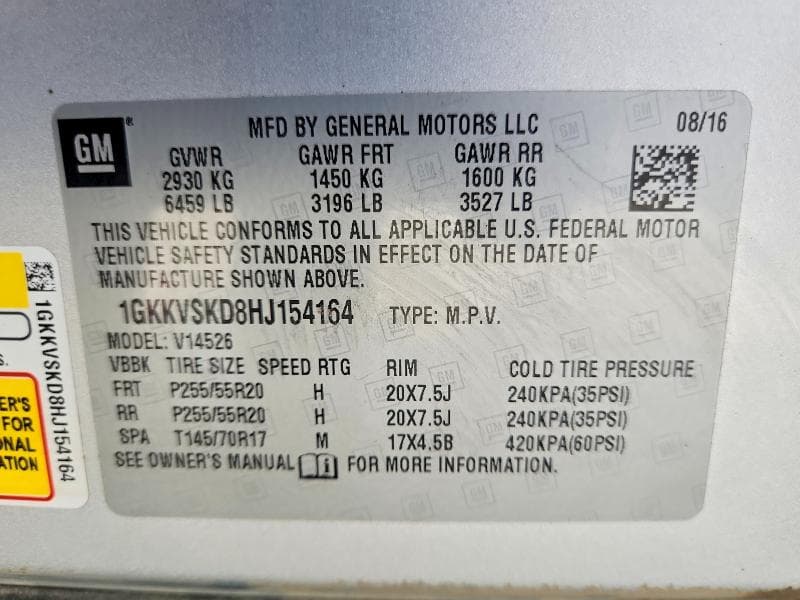 2017 GMC ACADIA LIMITED SLT-2 14