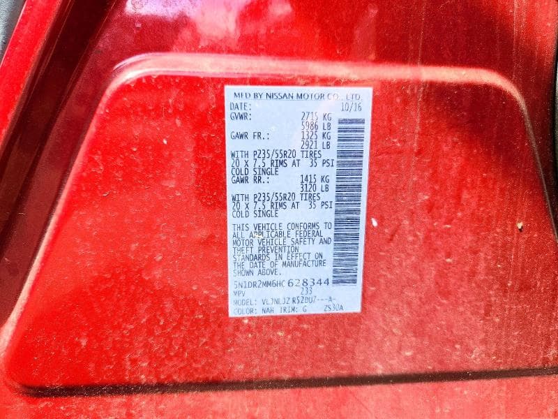 2017 NISSAN PATHFINDER PLATINUM 14