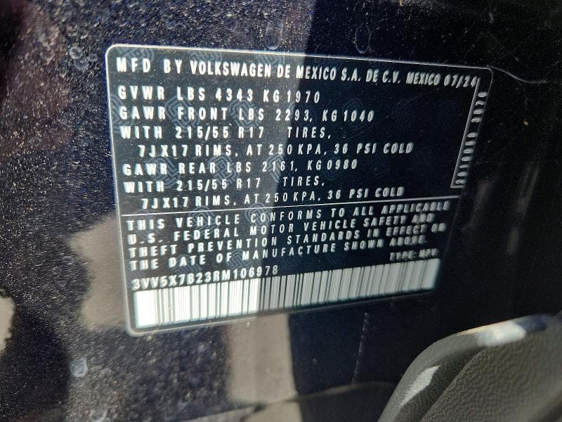 2024 VOLKSWAGEN TAOS S 13