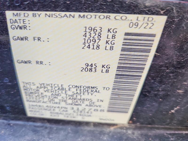 2023 NISSAN ALTIMA SV 12