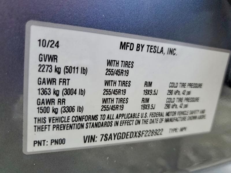 2025 TESLA MODEL Y 13