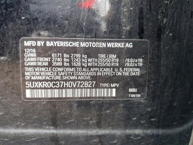 2017 BMW X5 XDRIVE35I 13