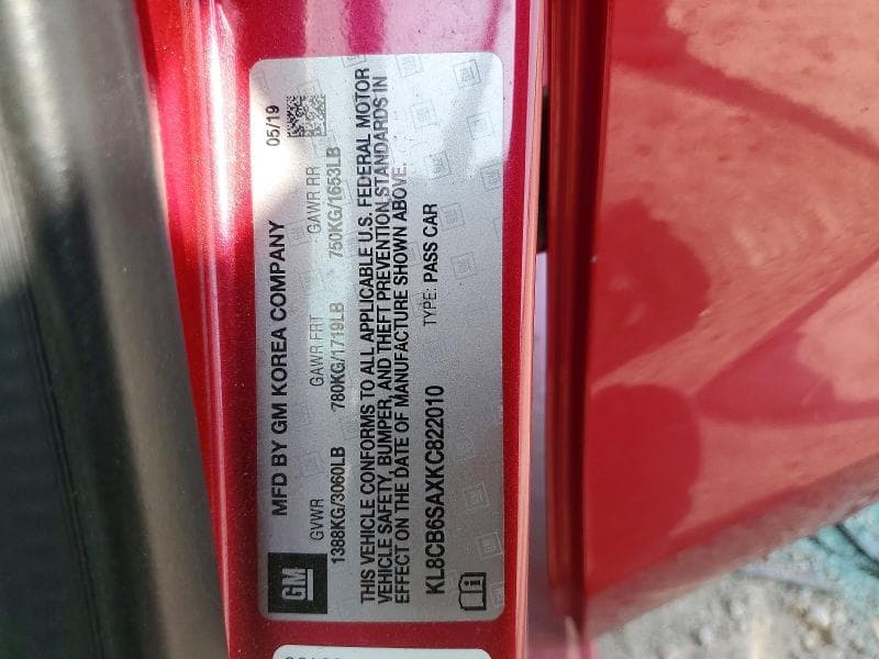 2019 CHEVROLET SPARK LS 12