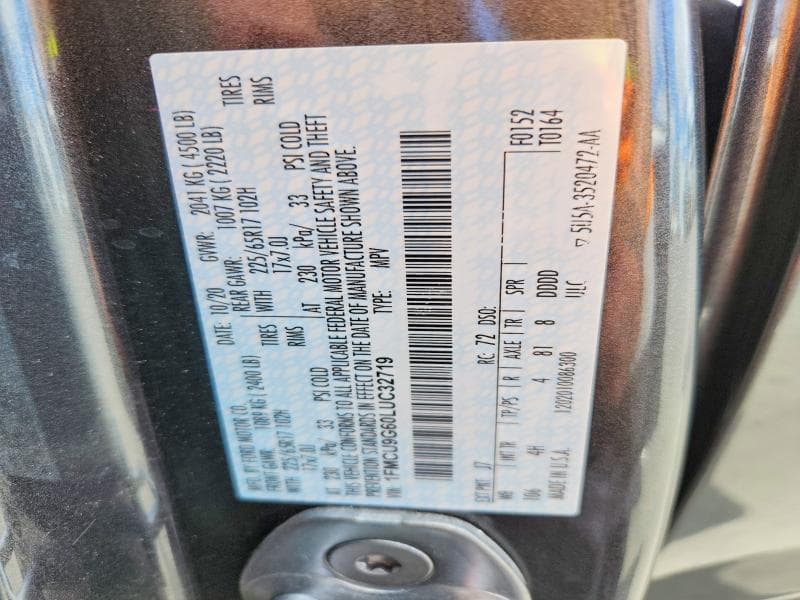 2020 FORD ESCAPE SE 12
