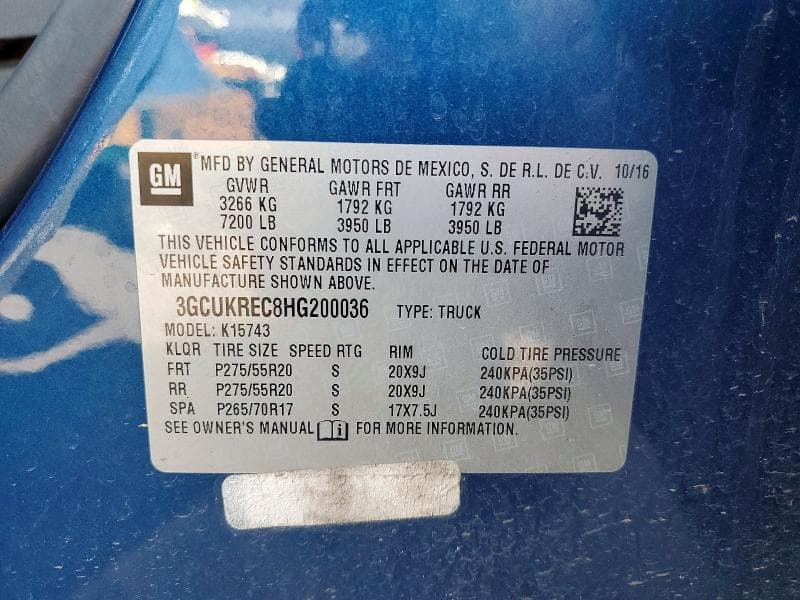 2017 CHEVROLET SILVERADO K1500 LT 13