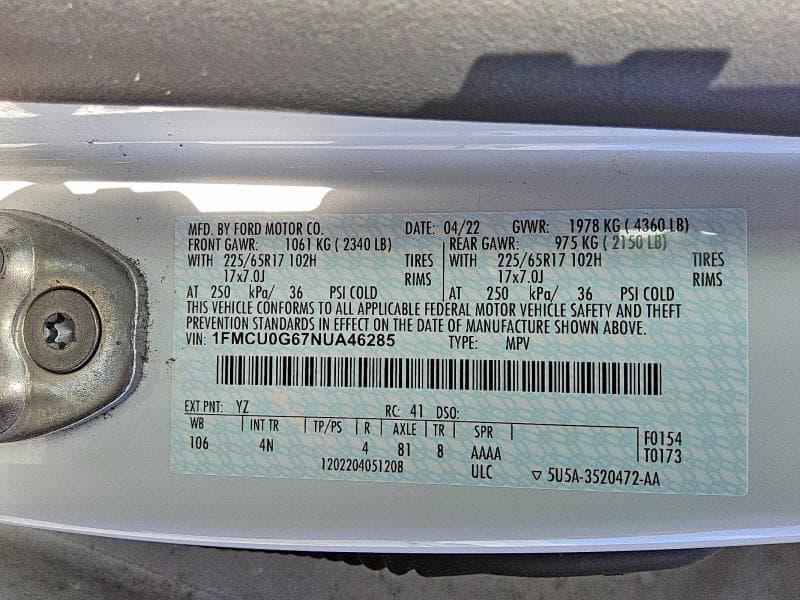 2022 FORD ESCAPE SE 13