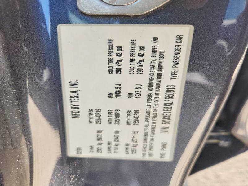2020 TESLA MODEL 3 12