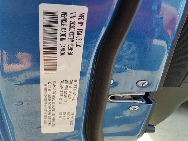 2021 DODGE CHARGER R/T 12